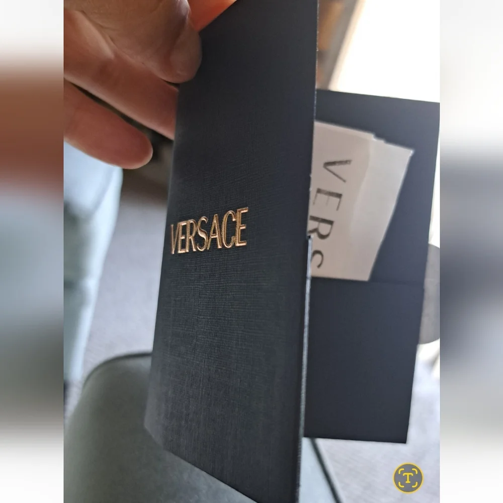 Versace Black Patent Leather Knee High Combat Boots – Gold Medusa **SEE COMMENT